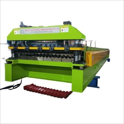 1000mm corrugated শীট রোল গঠনের মেশিন হাইড্রোলিক Shearing