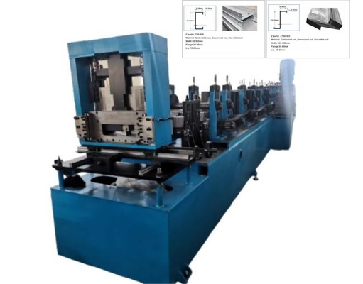 স্ট্যান্ডার্ড ৮০-৩০০ মিমি CUZ Purlin Machine For GI MS
